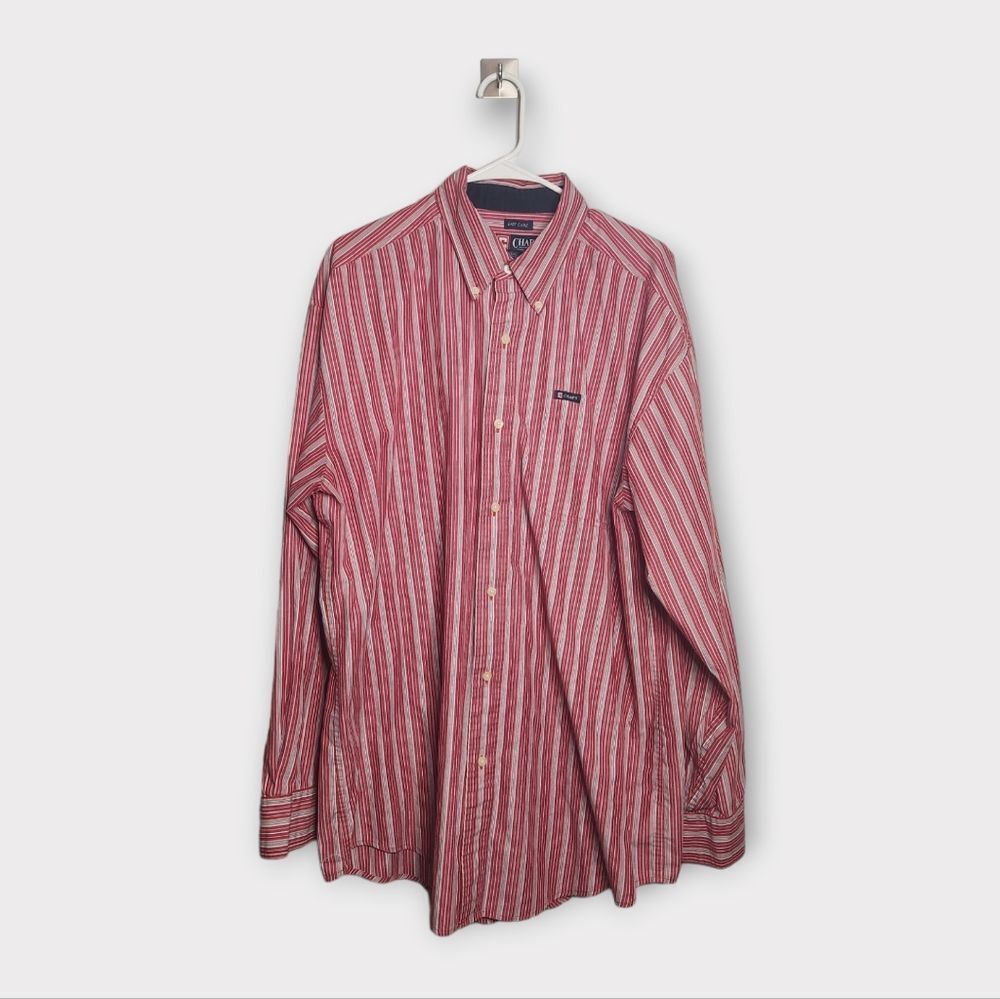 Chaps Easy Care Button Front Dress Shirt XLT